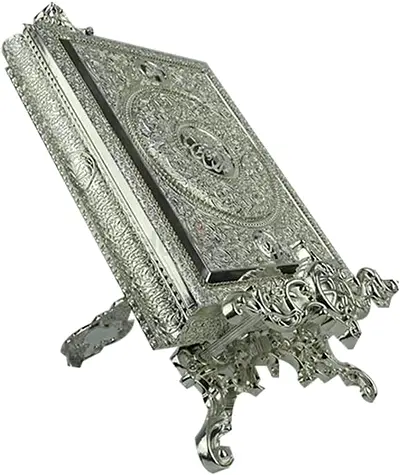 Silver colour Quran box with stand