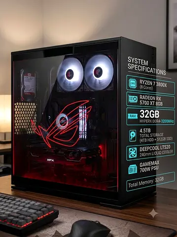 Ryzen 7 3800X | RX 5700 XT | 4.5TB Storage | 32GB RAM