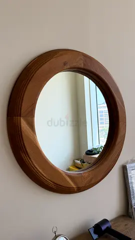 Round Wooden Wall Mirror — Marina Home