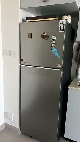 Used Silver Double-Door Refrigerator - Great Working Condition