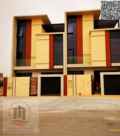 Villa for rent in Ajman, Al Helio area, 5 master bedrooms, roof, majlis, living room and maid's room