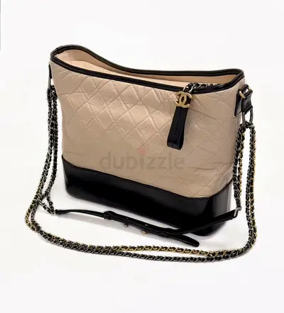 Chanel Gabrielle Hobo Bag Medium Black/ Beige