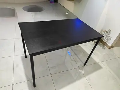 Simple Black Rectangular Dining/Work Table - Good Condition
