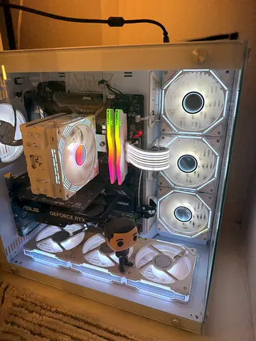 White RGB Gaming Desktop PC - RTX 3050 Graphics, RGB 16 GB RAM, Air-Cooled Look