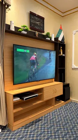 Wooden TV Entertainment Unit with Shelves and Storage - Perfect Condition.