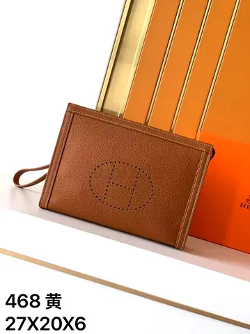 Hermes brown clutch bag