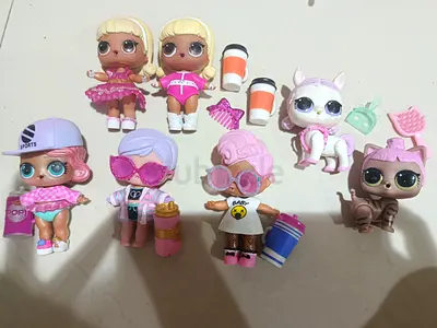 LOT of 8 LOL Surprise Dolls with Accessories - Good Condition