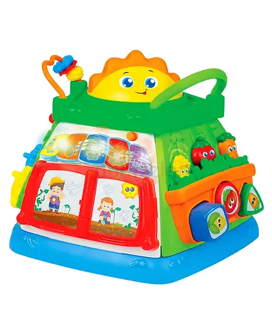 Winfun Lil' Greenthumb Activity Cube for Babies, 6m, Light-Up Buttons, Sounds, Motor Skill Developme