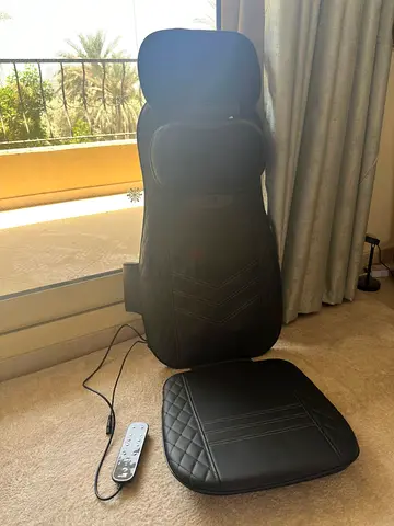Shiatsu Full-Back and Neck Massage Seat with Heating and Remote - Like New