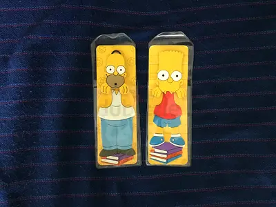 The Simpsons Homer/Bart 7" Metal Hang Over Page Bookmarks