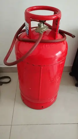 Used LPG Gas Cylinder with Regulator and Hose - Good Working Condition