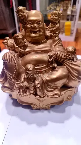 Brass laughing statue 15cm height