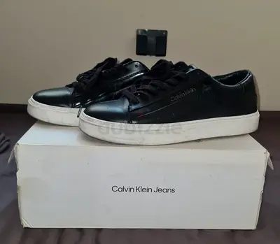 Calvin Klein black leather sneakers - used, size not specified