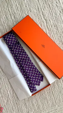 Rare Hermès Investec Zebra Silk Tie