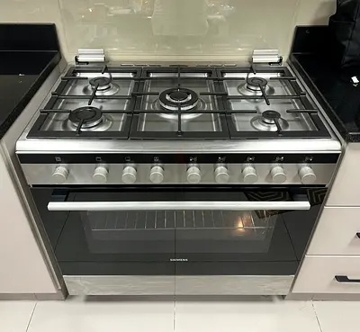 Siemens 90cm 5 Burners Gas Cooker With Cooling Fan, Silver Hg2I1Tq50M, DELIVERY + WARRANTY