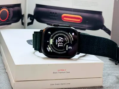 Scratchless, Dentless, Apple⌚️Ultra 2, 49mm, Cellular + GPS, Black Titanium Case, B.H 100%, Full Box
