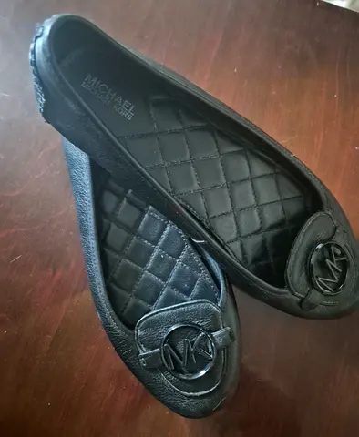 Black Michael Kors Leather Ballet Flats - Size 39-40 Gently Used