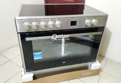 Free Delivery- Beko Latest Model 5-Burner Electric Ceramic Cooking Range 90x60 CM
