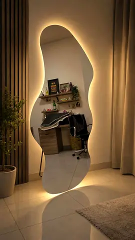LED Backlit Irregular Full-Length Wall Mirror — Modern Design