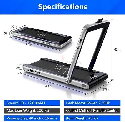 Folding Home Treadmill - Compact Remote-Controlled (Used)