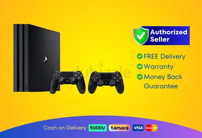Sony PlayStation 4 - Pro - Black - 1TB with 2 Controller | Brand New |  Warranty | FREE  Delivery