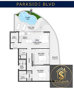 2 Bedroom + Study | Private Pool | High Floor | Parkside Boulevard