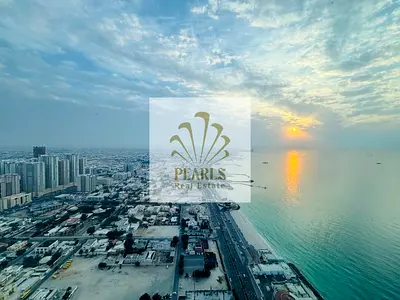 Luxury 2BHK Corniche Tower: sea view, 3 baths, free AC & parking, pool & gym, owner maint, 70k on 4 cheques, cheque deposit! Contact!
