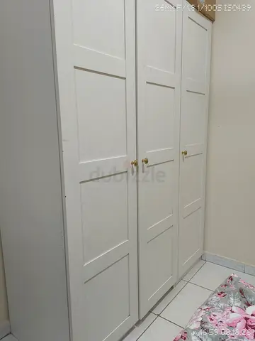 ikea White 3-Door Wardrobe / Armoire in Good Condition