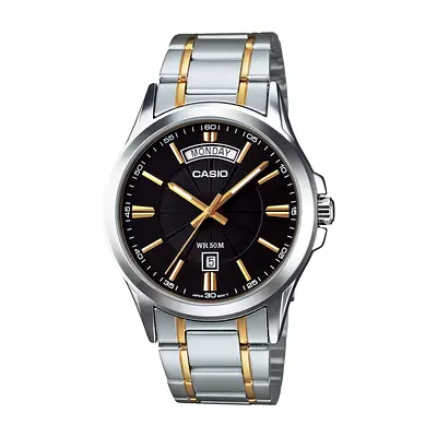 Casio MTP-1381G-1AVDF Men’s Two-Tone Stainless Steel Watch with Day & Date