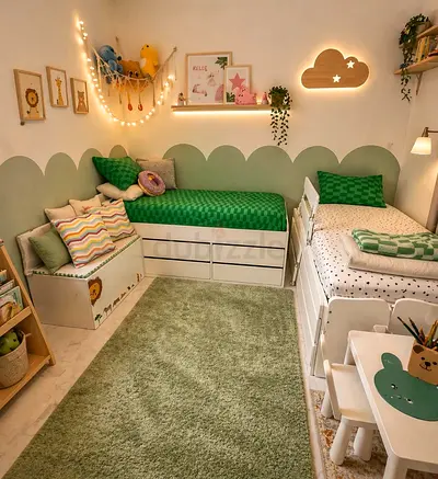 IKEA SLAKT Kids Bed 90x200 with 4 Storage Drawers