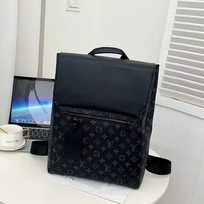 Luis vuttion Black Monogram Canvas Backpack bag