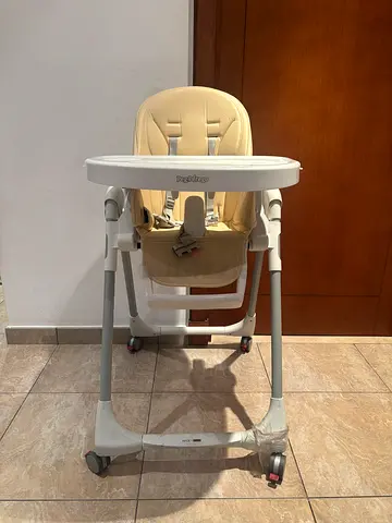 Peg Perego Adjustable High Chair - Cream, Good Condition