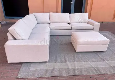 Without ottoman IKEA Kivik Corner L Shape Sofa Beige