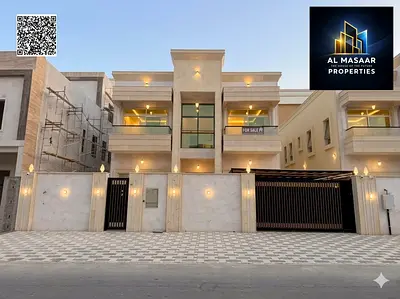 فيلا طابقين وروف في ارقي مناطق عجمان خلف السعودي الالماني بجوار مجمع المدارس تملك حر لجميع الجنسيات
