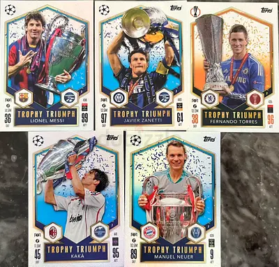 Topps Match Attax 24/25 - Trophy Triumph Complete 5-Card Bundle