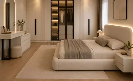 Modern luxury 180*200 king size Bed with side tables