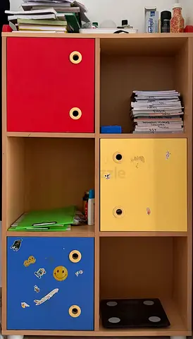 IKEA 6-cube Kids Storage Unit with Colorful Doors