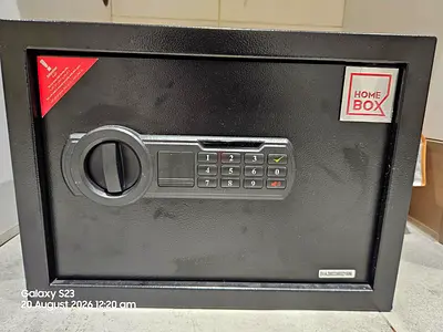 Compact Black Metal Digital Security Safe Box