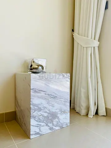 Real Marble Cube Side Table / Pedestal