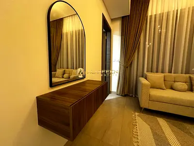 شقة مفروشة بغرفة نوم واحدة | AG Residence JVC | الوصول إلى الشرفة والمسبح