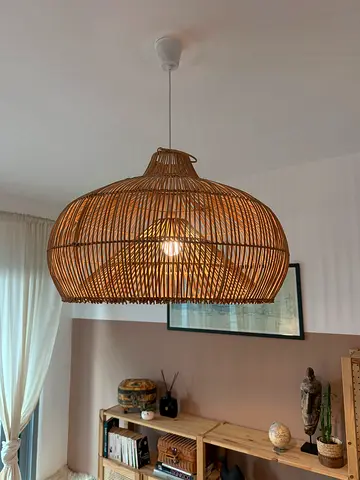 Rattan lamp shade, set of 2 / BOHO STYLE