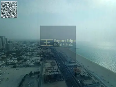 شقة واسعة بغرفتي نوم مع شرفة مطلة على البحر | برج كورنيش | 19.25 قدم مربع | 65 ألف درهم إماراتي