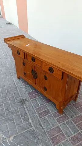 Vintage/Antique Chinese Altar Cabinet Sideboard – Solid Wood Console Table