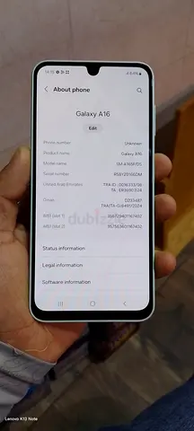 Samsung Galaxy A16 - Good Working Condition, 256GB (seen on screen)