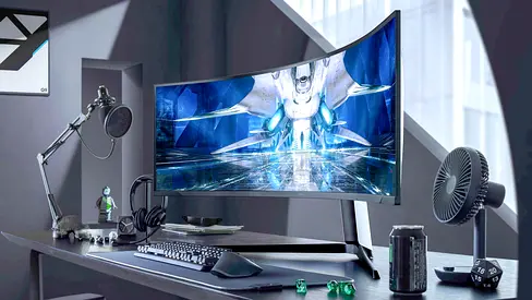 Samsung Odyssey G9 QLED Gaming Monitor 49 Inch Ultrawide Curved 240HZ DQHD 5120x1440 1ms G-Sync