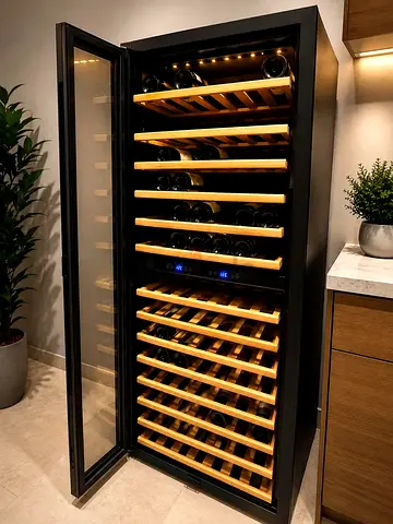 Terim 220-Bottle Freestanding Wine Cooler – Large Capacity | Premium Wine Fridge