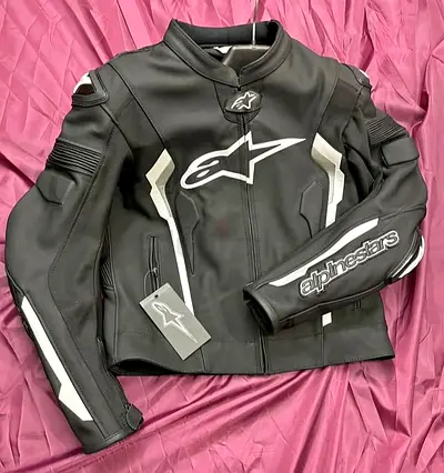 Alpinestars Black Motorcycle Leather Jacket