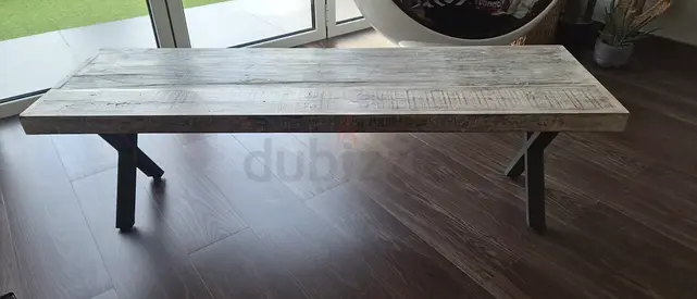Solid Rustic Wooden Tea Table — Reclaimed Look
