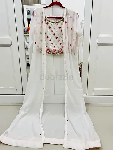 White embroidered party dress - 4 piece- brand new