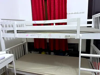 White Wooden Bunk Bed - Double Bunk